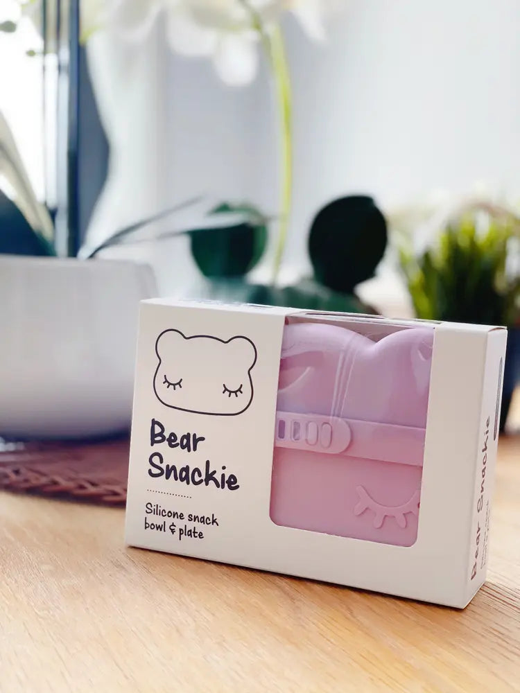 Bear Snackie® - Silicone Bowl & Plate (Blue or Pink) - We Might Be Tiny