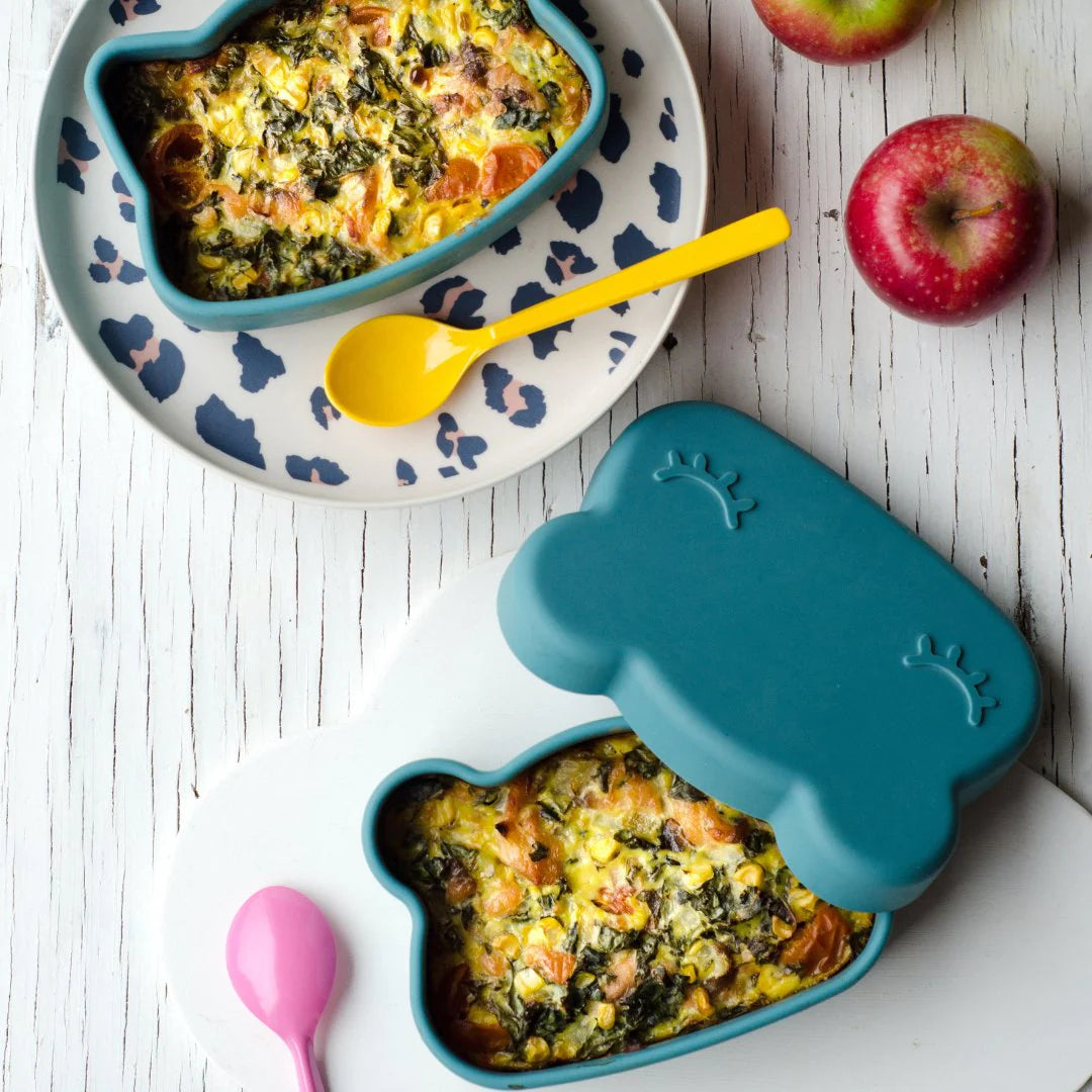 Bear Snackie® - Silicone Bowl & Plate (Blue or Pink) - We Might Be Tiny