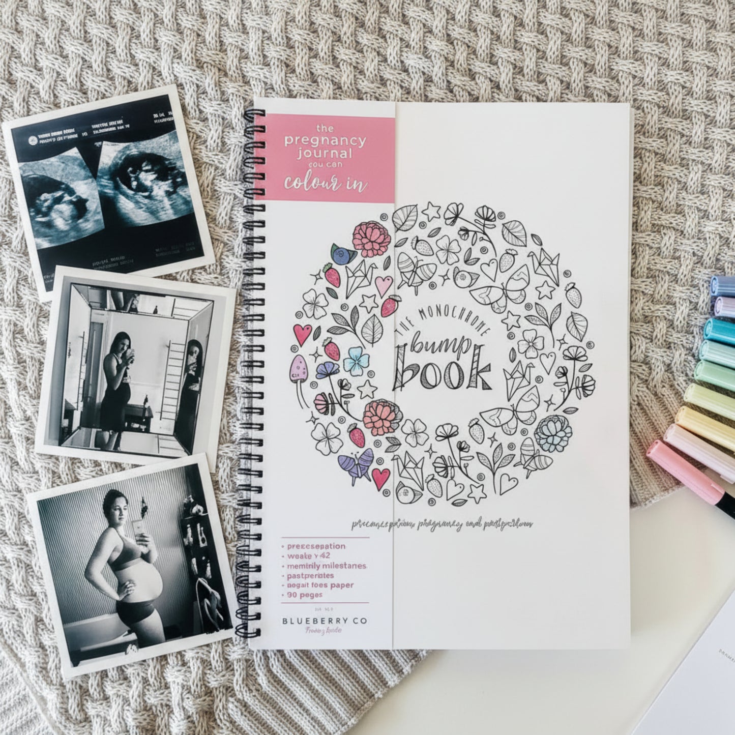 Keepsake Gifts The Monochrome Bump Book Blueberry Co Memory Books 49.95
