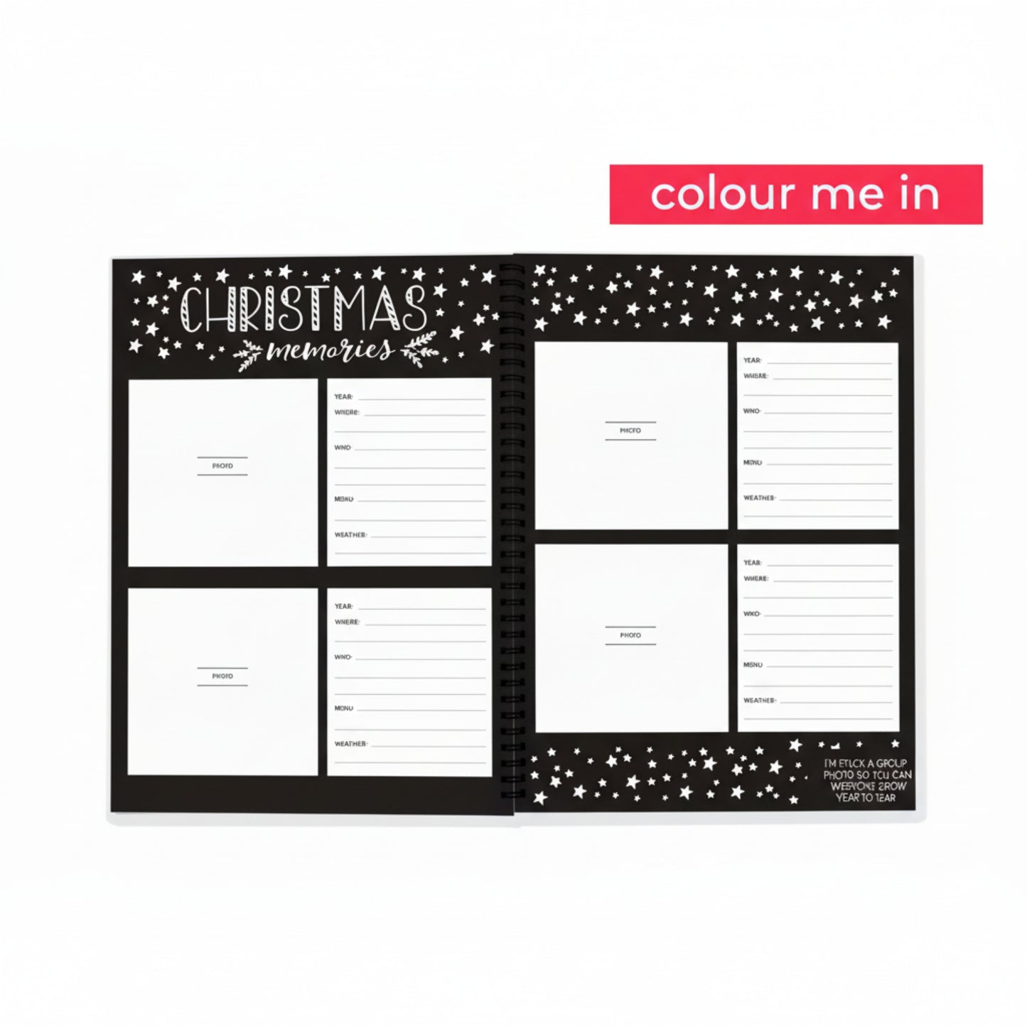 Keepsake Gifts The Monochrome Christmas Book Blueberry Co Memory Books