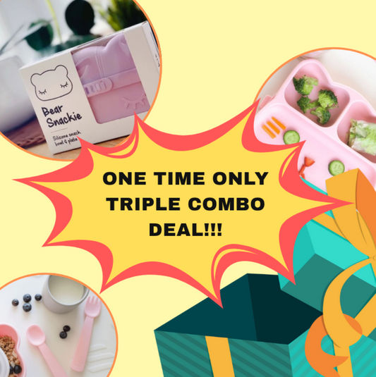 Toddler Tableware COMBO Deal (Pink) - We Might Be Tiny