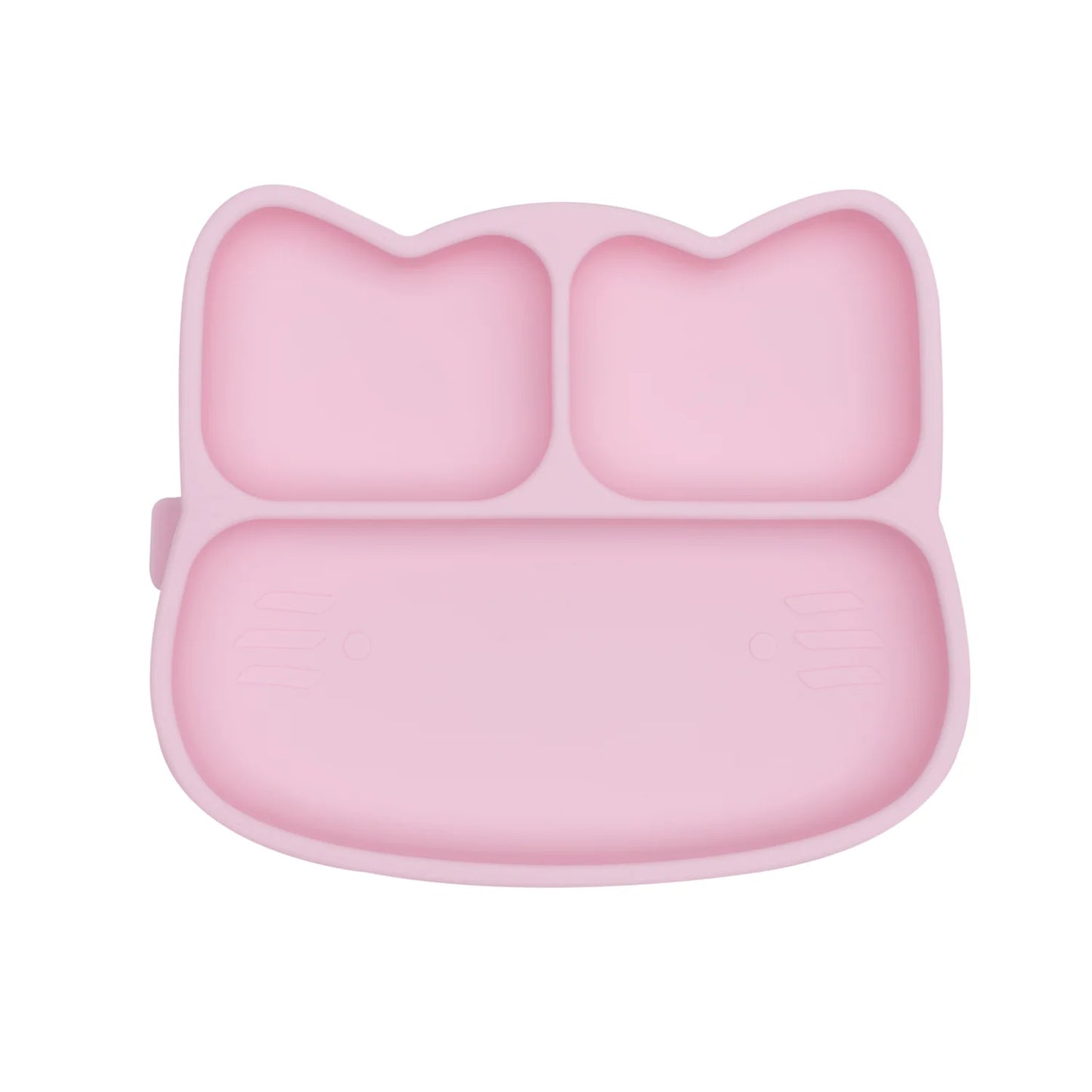 Cat Stickie Plate - Silicon Suction Divided Plate for Toddlers (Blue or Pink) - We Might Be Tiny
