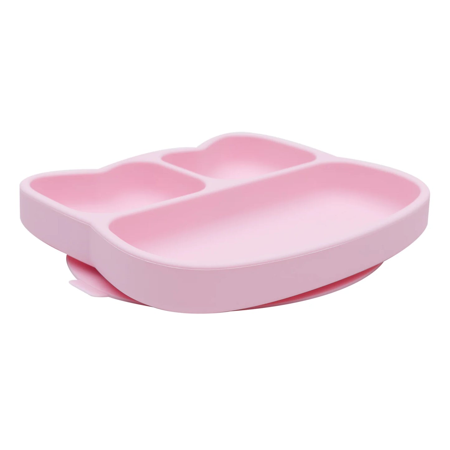 Cat Stickie Plate - Silicon Suction Divided Plate for Toddlers (Blue or Pink) - We Might Be Tiny