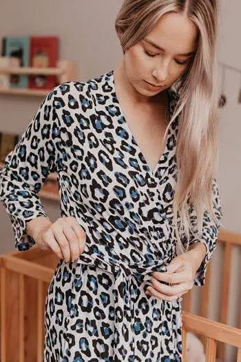 Robe Mama Robe - Blue Leopard OiOi Bamboo 69.95